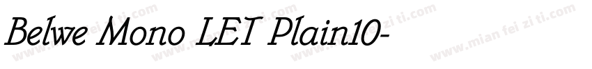 Belwe Mono LET Plain10字体转换